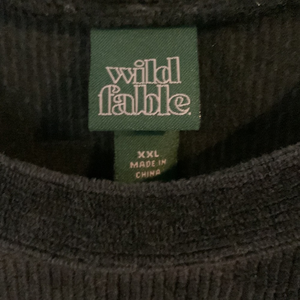 Wild Fable Velour Ribbed Crop Long Sleeve Top XXL - Picture 2 of 6